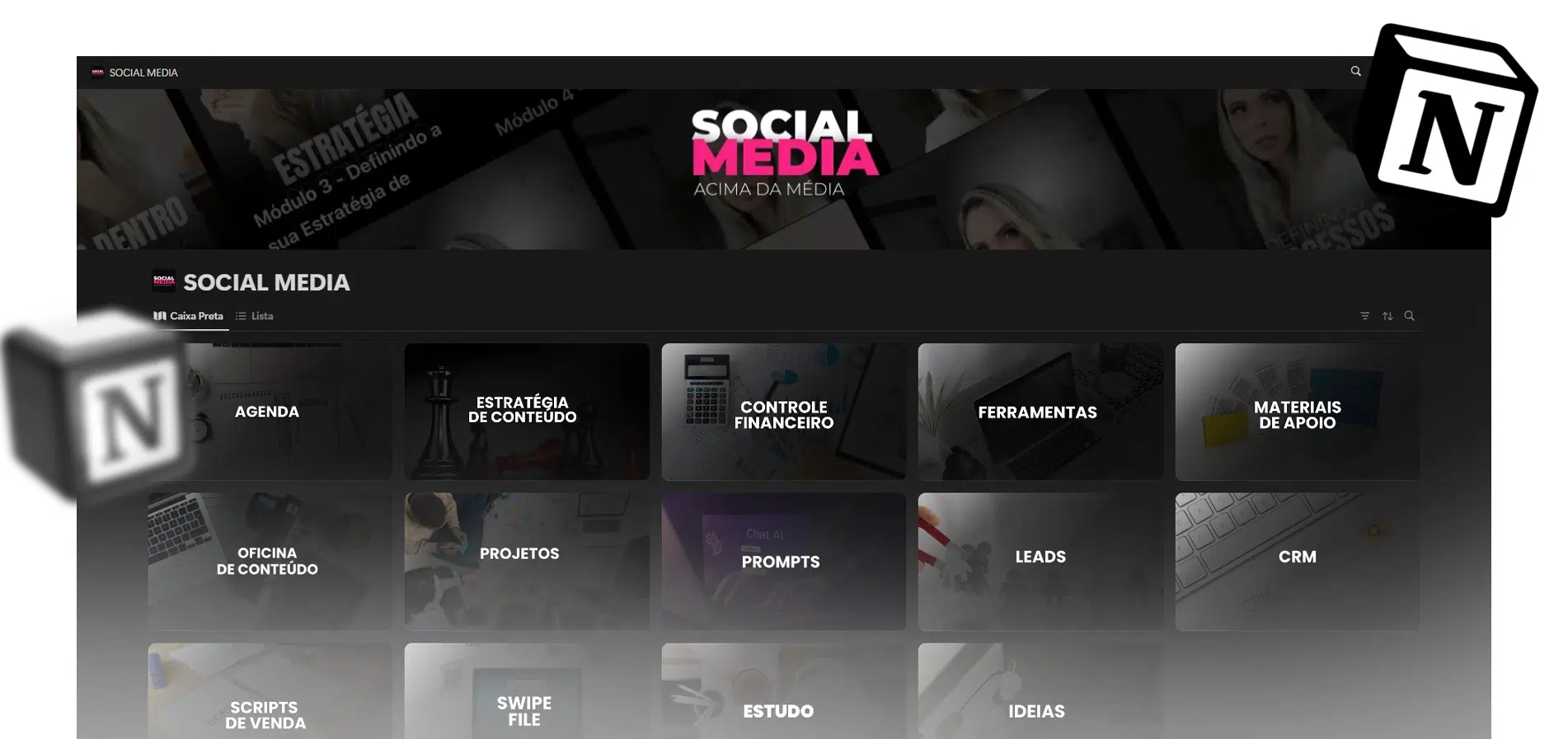 template Notion Social Media